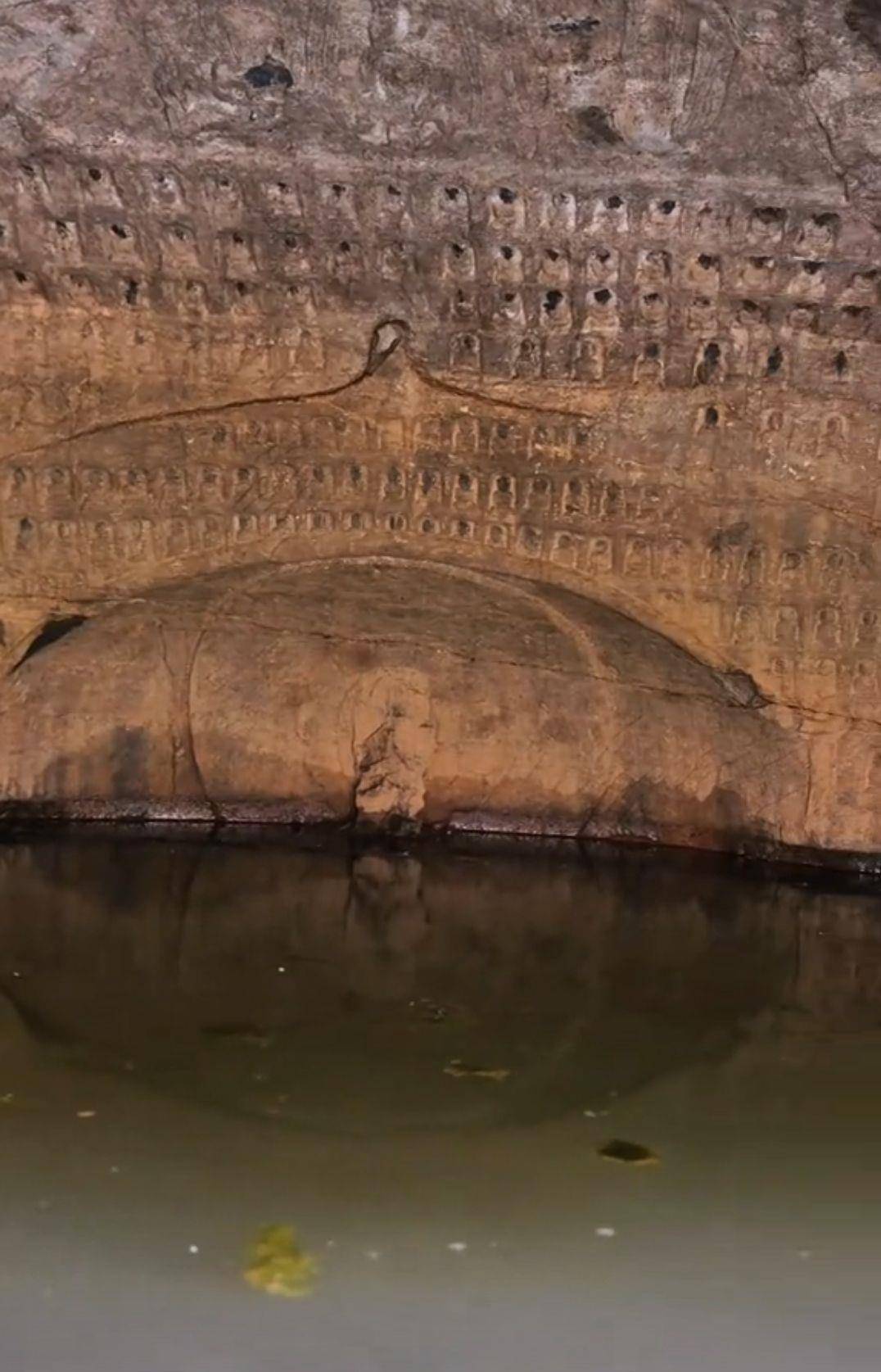 皇冠信用网平台出租_河南鹤壁一水库水位下降惊现千佛石窟皇冠信用网平台出租，石窟开凿于东魏内有1043尊石佛，水库管理方回应