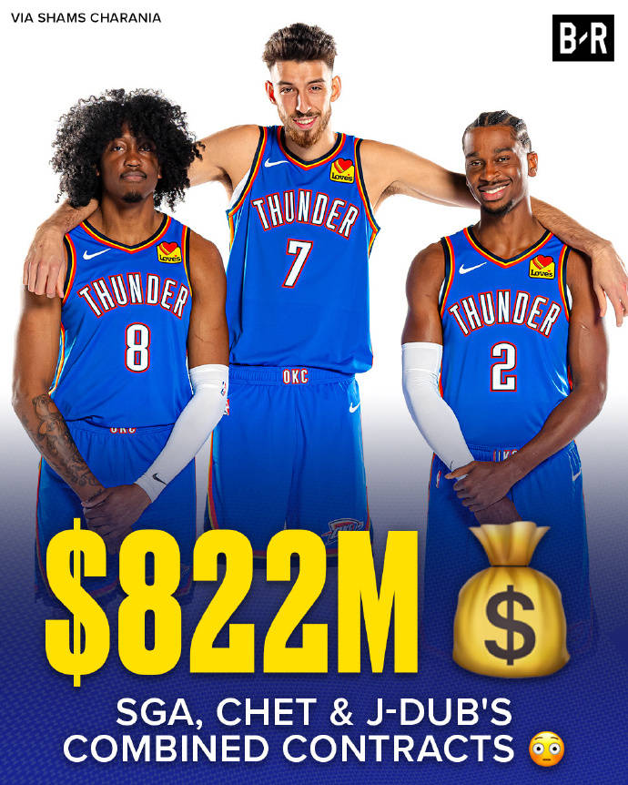 英格兰足球超级联赛_杰威5年2.87亿提前续约雷霆 三少薪资合计超8亿